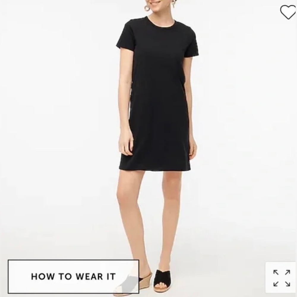 J. Crew Factory - Short Sleeve Black Striped T-Shirt Dress - Size XS - NWOT